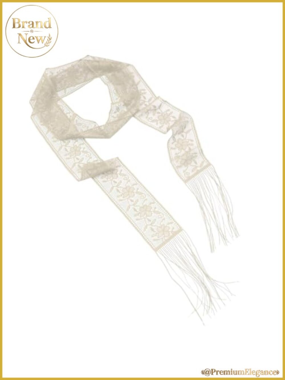 Women's Lace Skinny Fringe Scarf Long Polyester Scarf